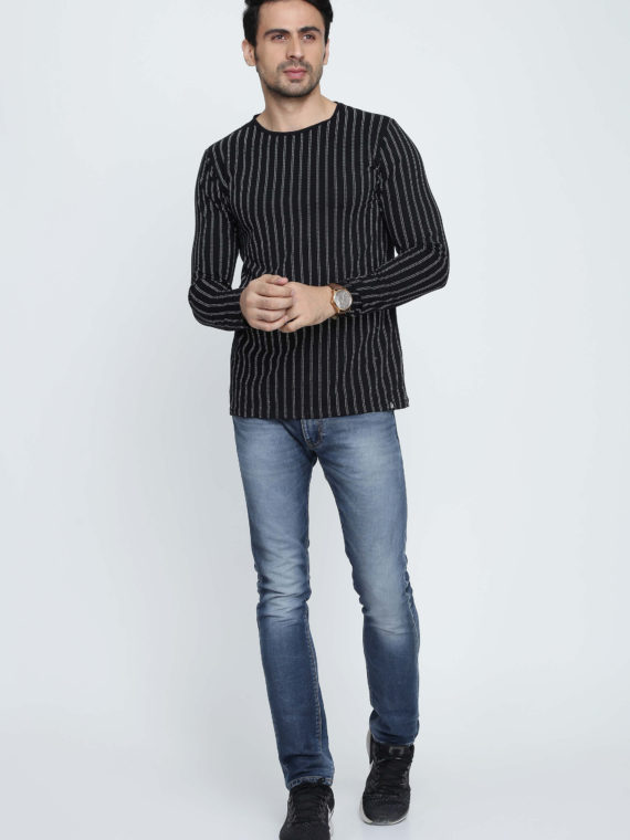 vertical-dot-strip-full-sleeve-black-t-shirt-1